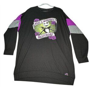 Disney The Nightmare Before Christmas Womens Sleepwear 2X 18W-20W Long Sleeve